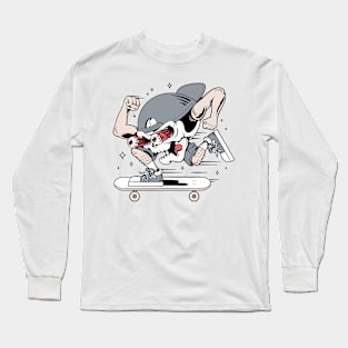 Skull Skateboarding Long Sleeve T-Shirt